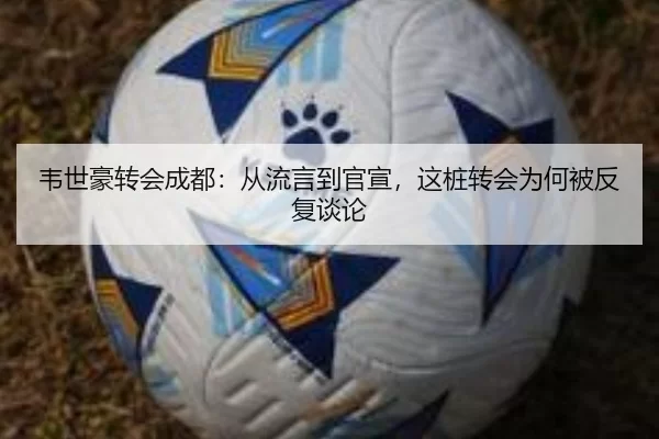 韦世豪转会成都：从流言到官宣，这桩转会为何被反复谈论 | hth